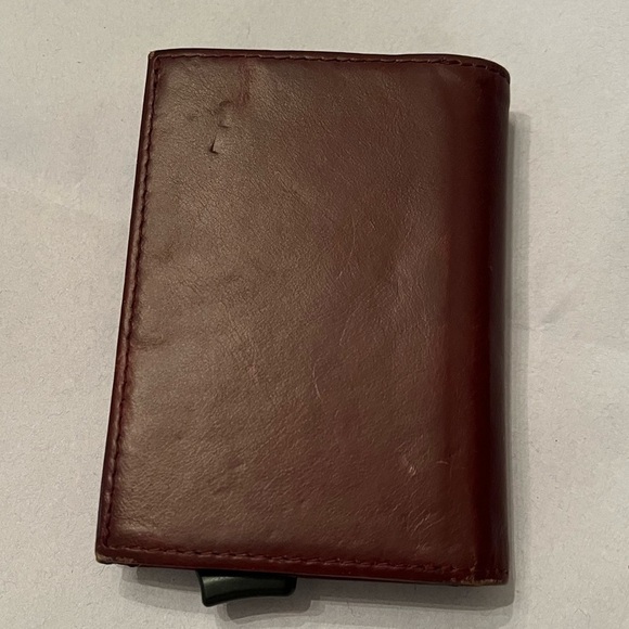 Slim Brown Leather Wallet RFID Protection Quick Release Cards Technology, - Picture 10 of 12